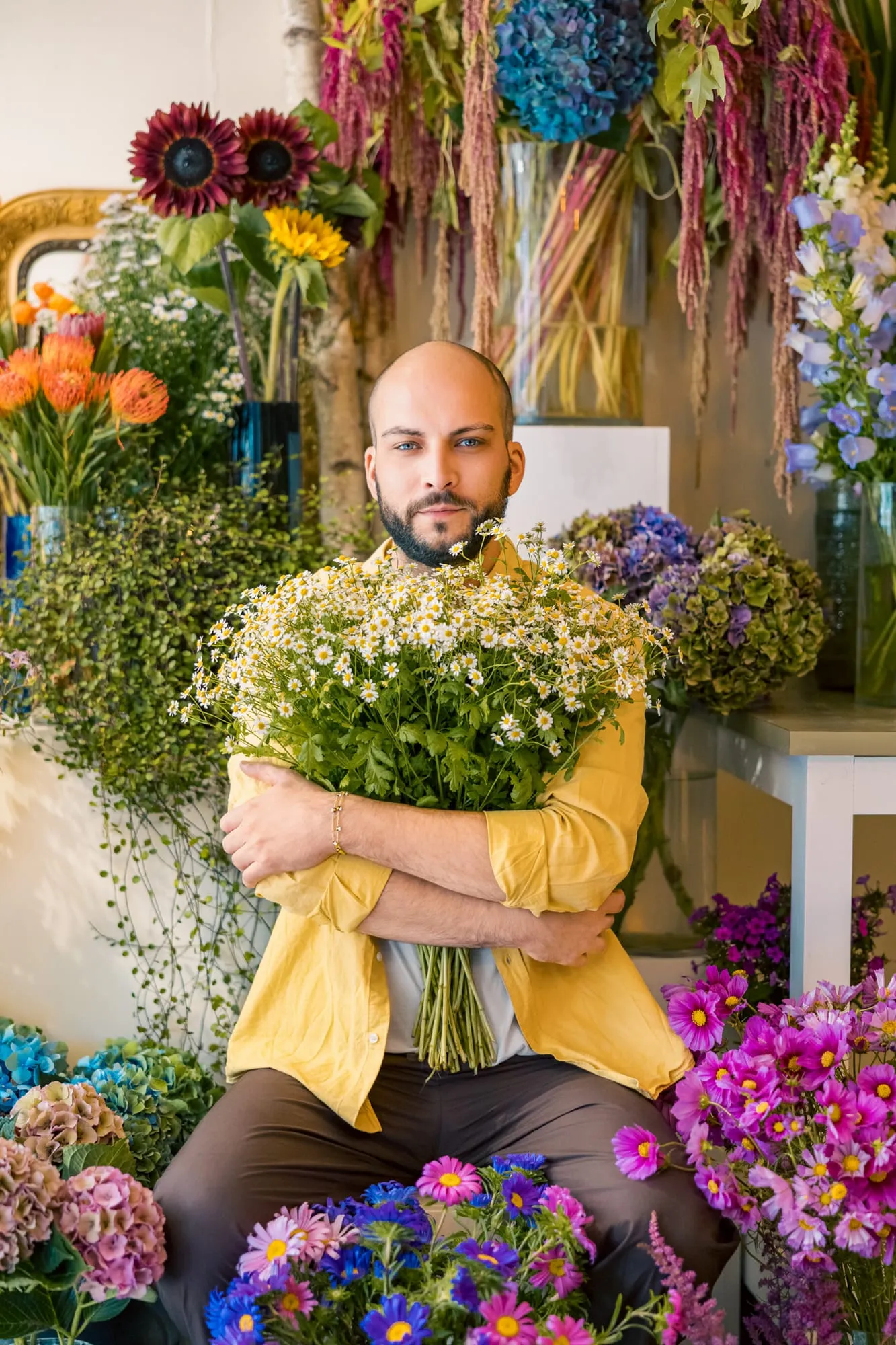 Alexis (Fleuriste chez Studio Madeleine), photographie de Marie Lou, photographe à Troyes