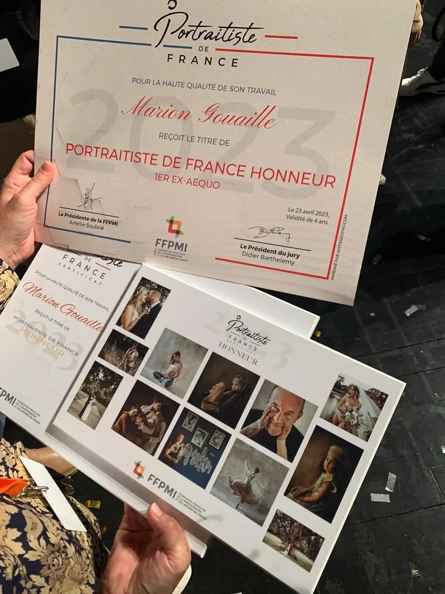 Certificat Portraitiste de France Honneur, 1er ex æquo, Marion Gouaille