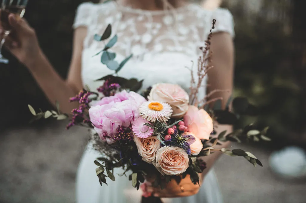 Bouquet de la mariée en détail